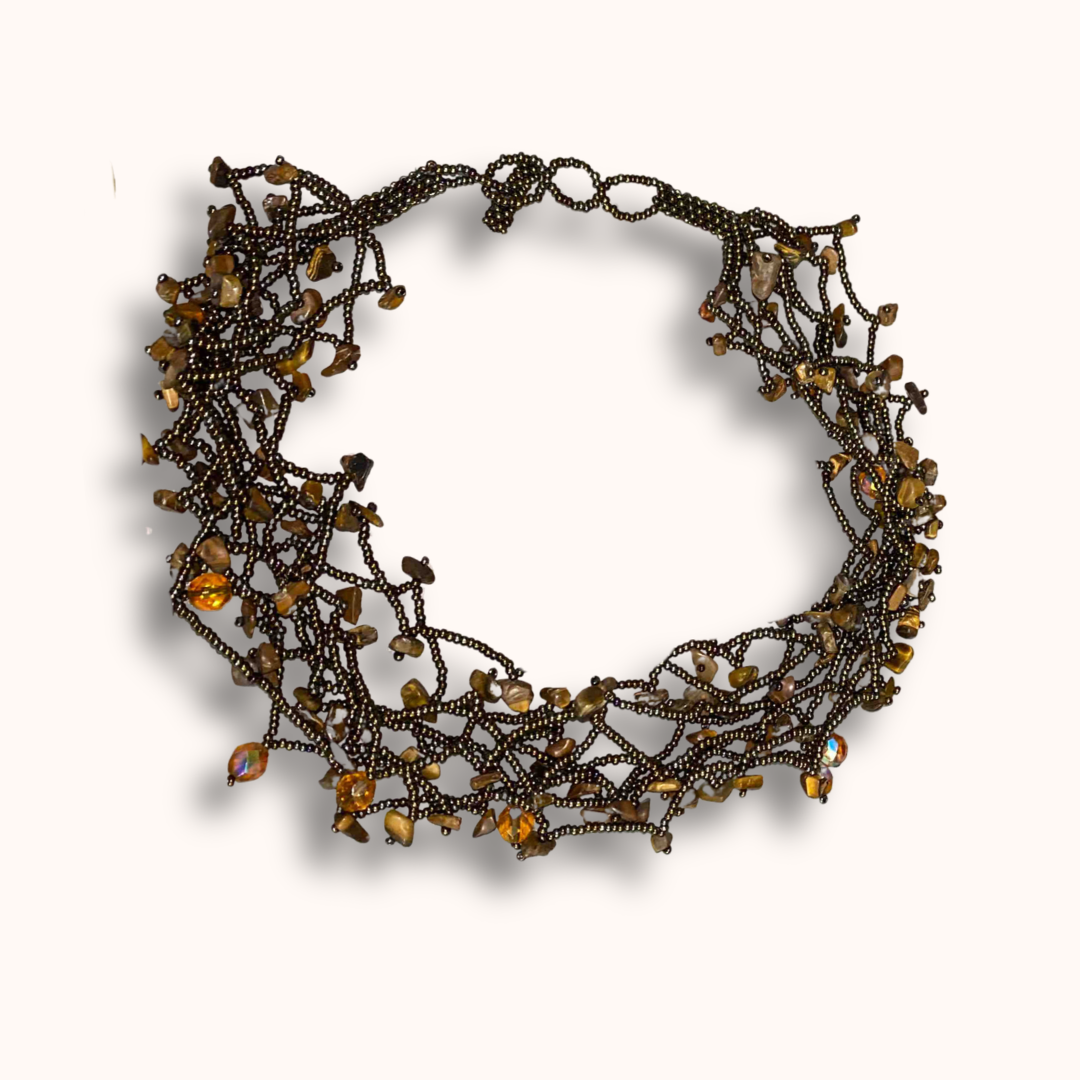Luzy Czech Seed Bead Adjustable Statement Necklace – Guatemala