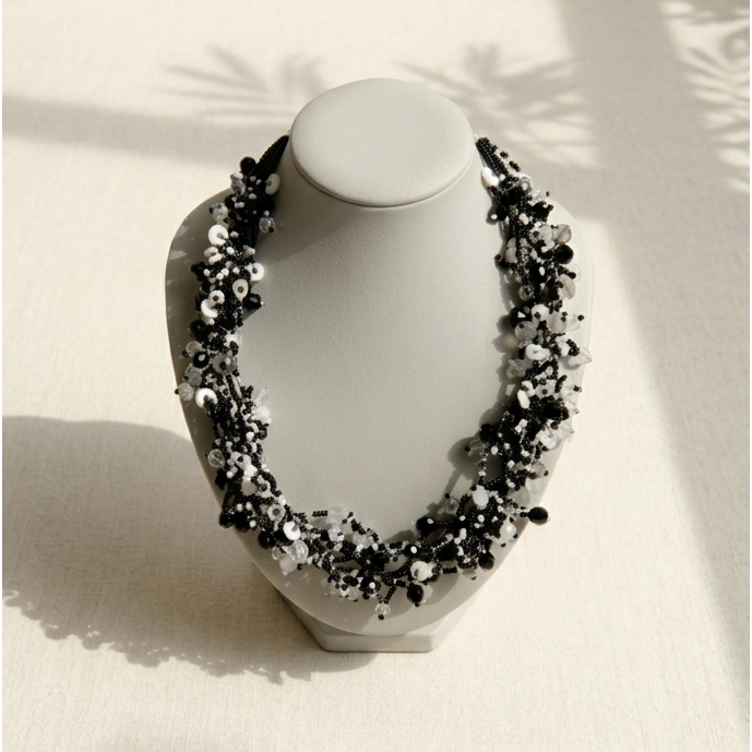 Luzy Czech Seed Bead Adjustable Statement Necklace – Guatemala