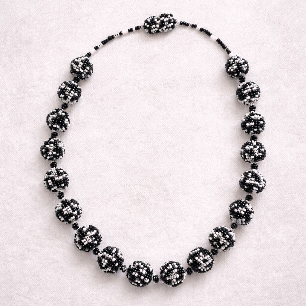 Magnetic Seed Bead Necklace Statement Beaded Necklace Boho Fair Trade - Guatemala