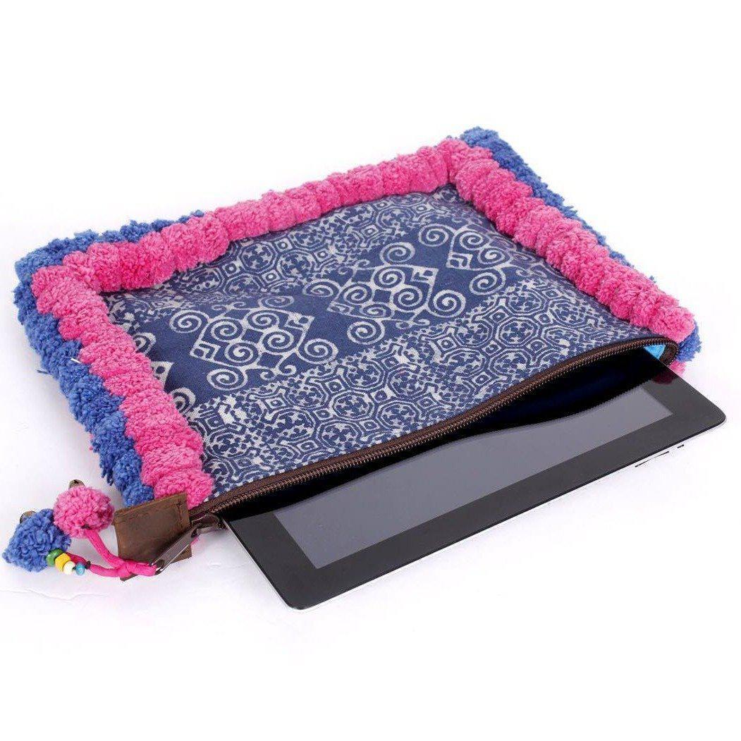 Oasis Batik PomPom iPad Clutch - Thailand