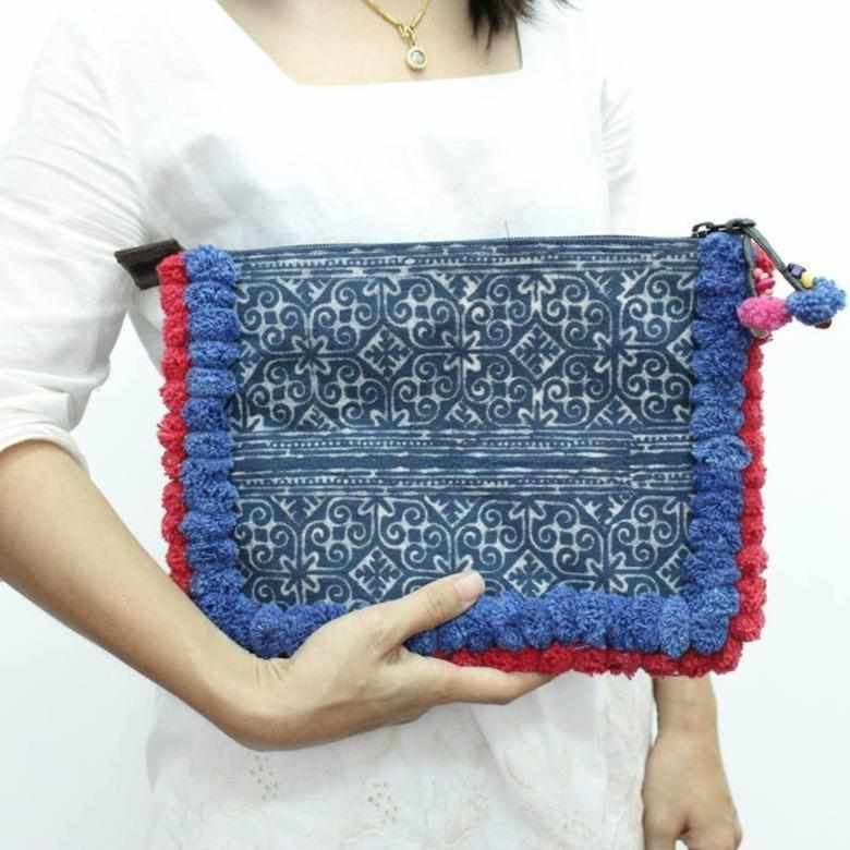 Oasis Batik PomPom iPad Clutch - Thailand