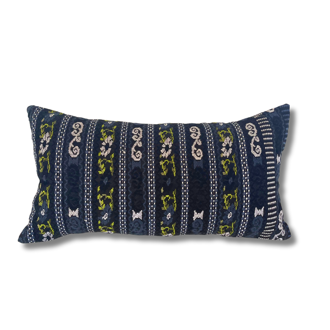 Up-cycled Pueblo Lumbar Pillow Huipil One-of-a-Kind Cover - Guatemala