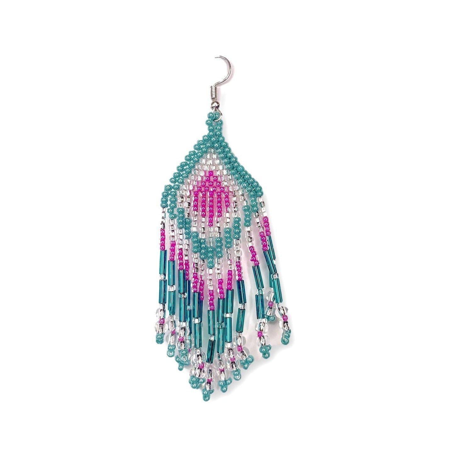 Alegria Seed Bead Peyote Stitch Earrings - Guatemala