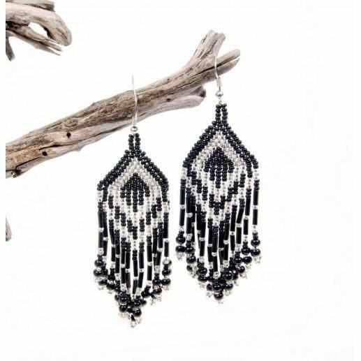 Alegria Seed Bead Peyote Stitch Earrings - Guatemala