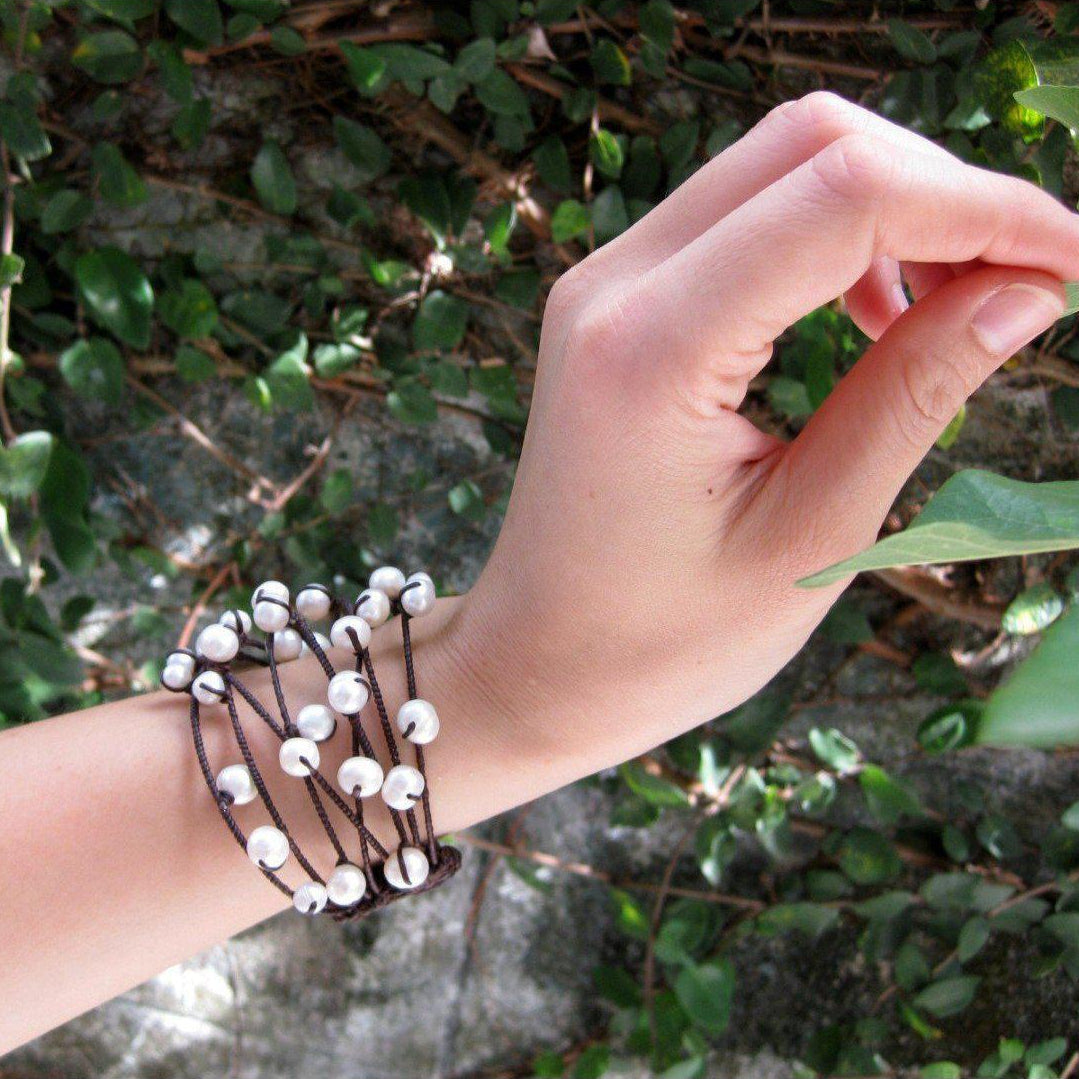 Pearl Cuff Handmade Bracelet - Thailand