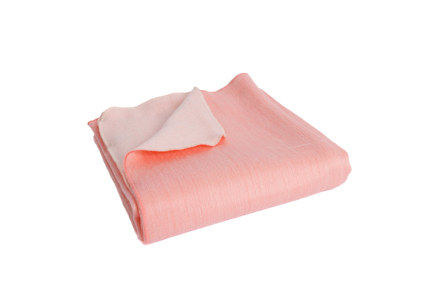 Reversible Alpaca Throw Blanket Handwoven From Ecuador - Pink & White - Kani Collection