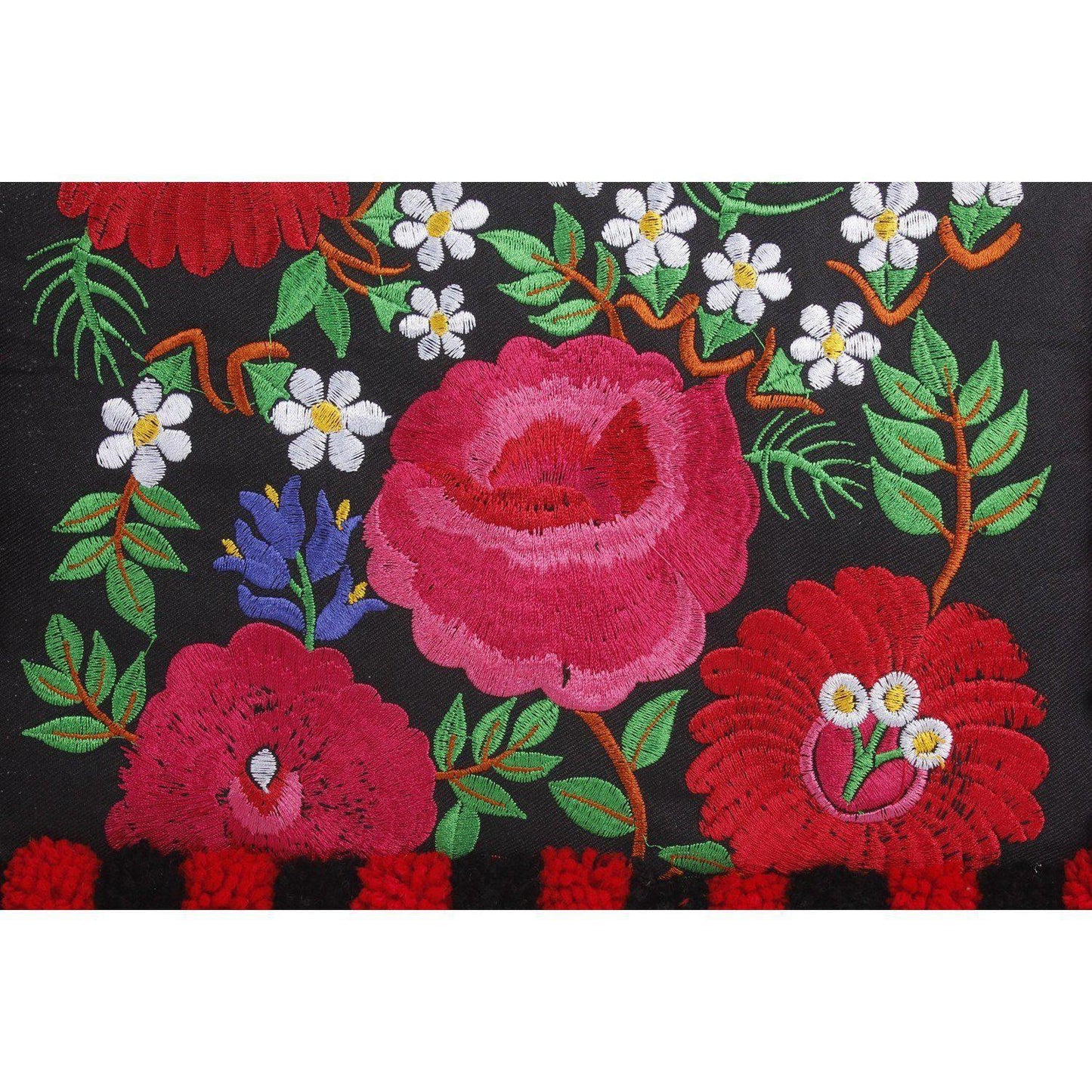 Pom Pom Embroidered Artisan Wristlet - Thailand