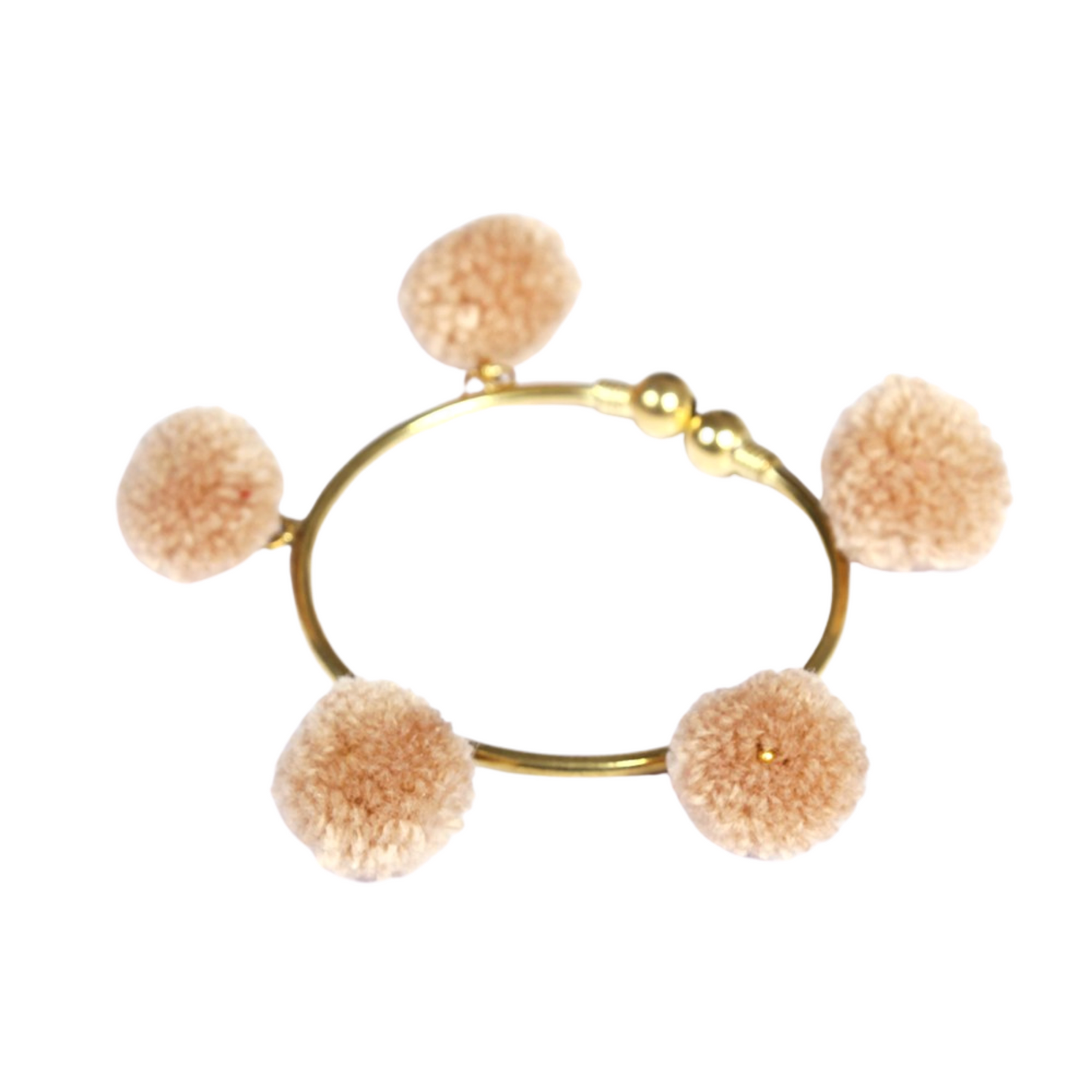 PomPom Brass Cuff Bracelet - Thailand