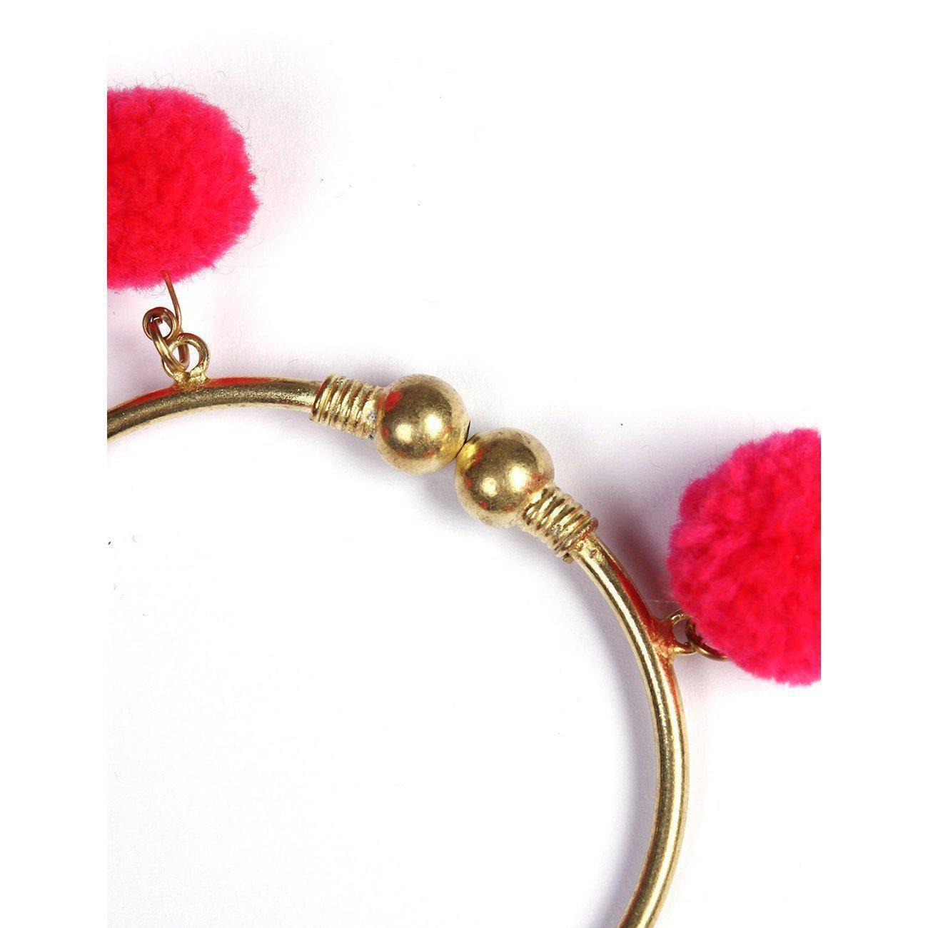 PomPom Brass Cuff Bracelet - Thailand