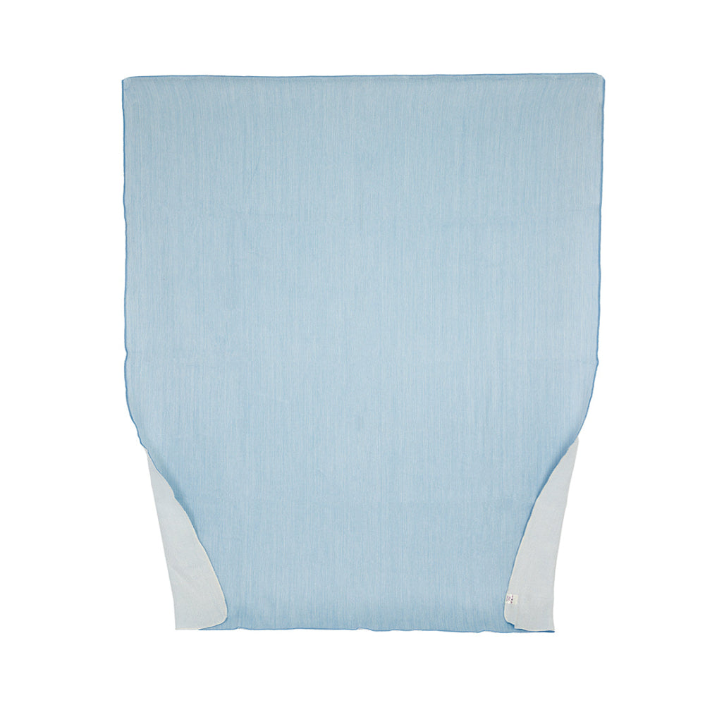 Reversible Alpaca Throw Blanket Handwoven From Ecuador - Powder Blue & White - Kani Collection
