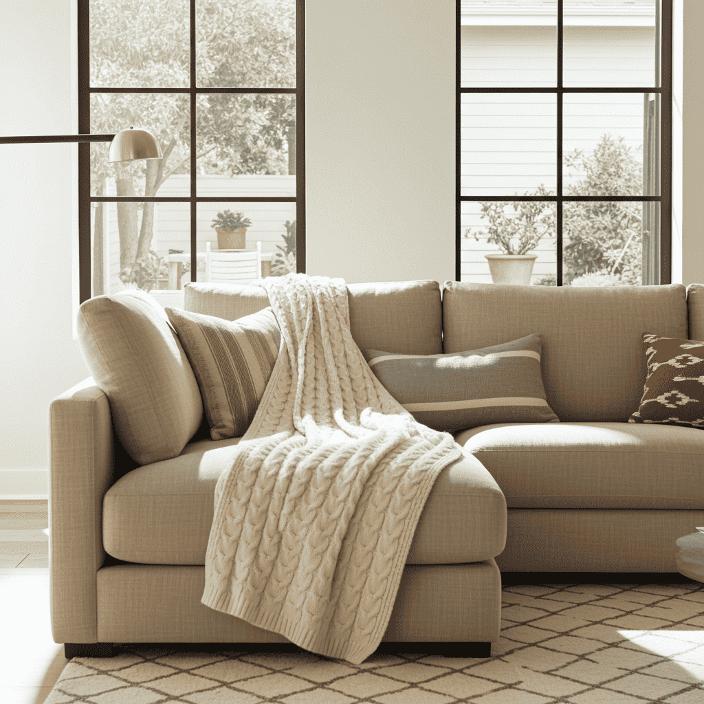 Handloomed Peruvian Pima Cotton & Undyed Baby Alpaca Ivory Cable Throw Blanket - Muru Collection