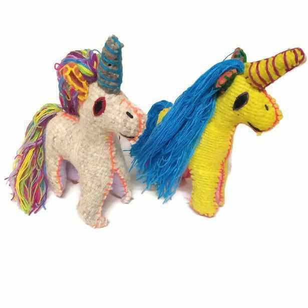 Lily the Unicorn: Repurposed Wool Boho Decor - Mexico