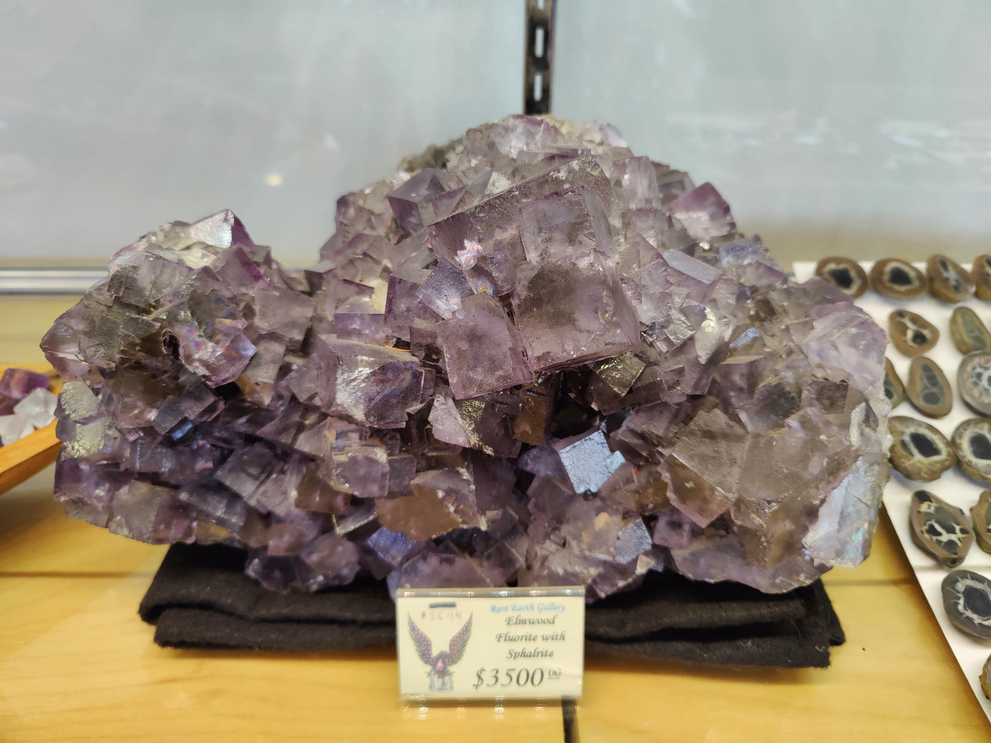 Purple Elmwood Cubic Fluorite Cluster 20.4kg