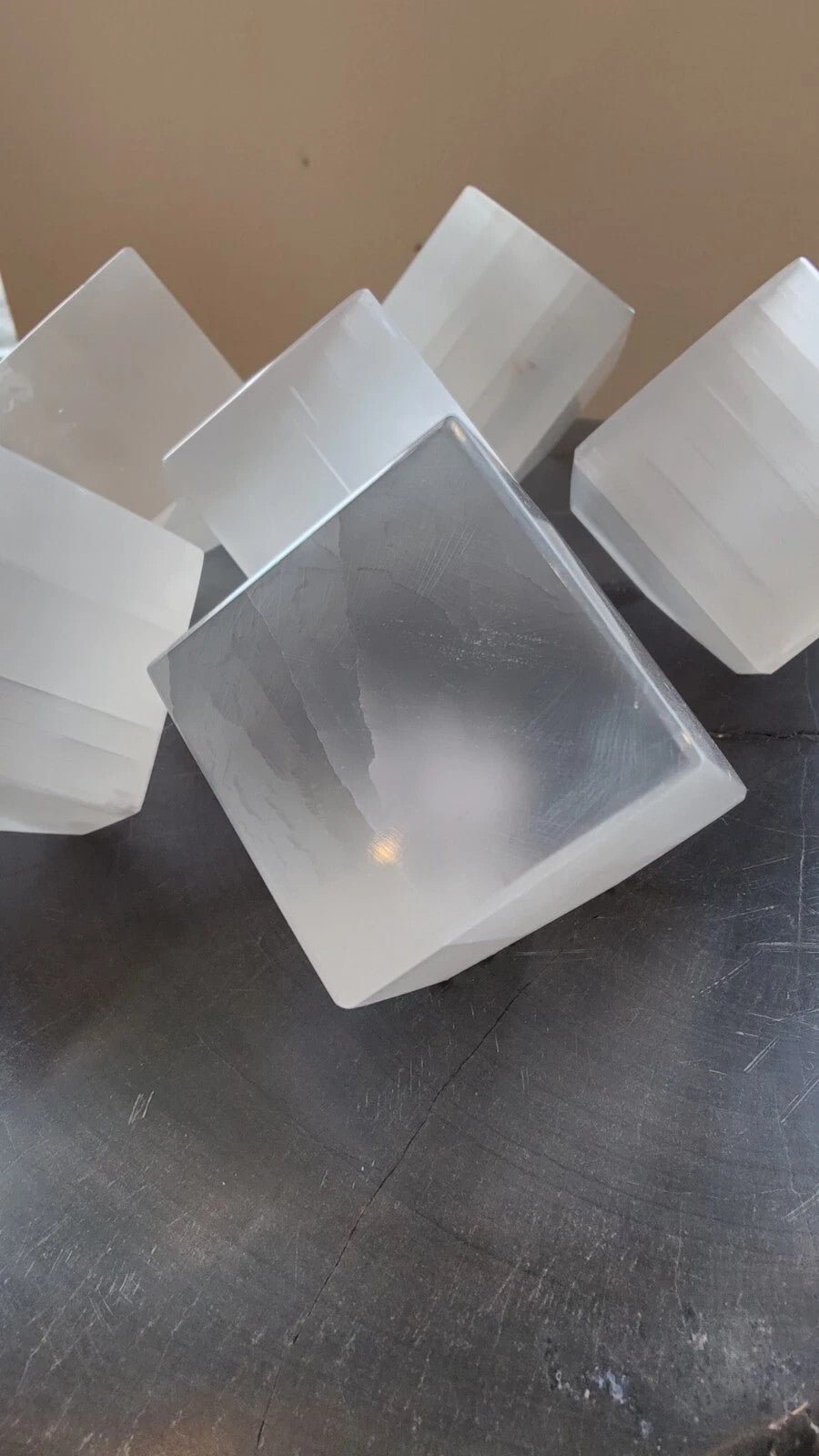 Selenite Standing Cube 5cm