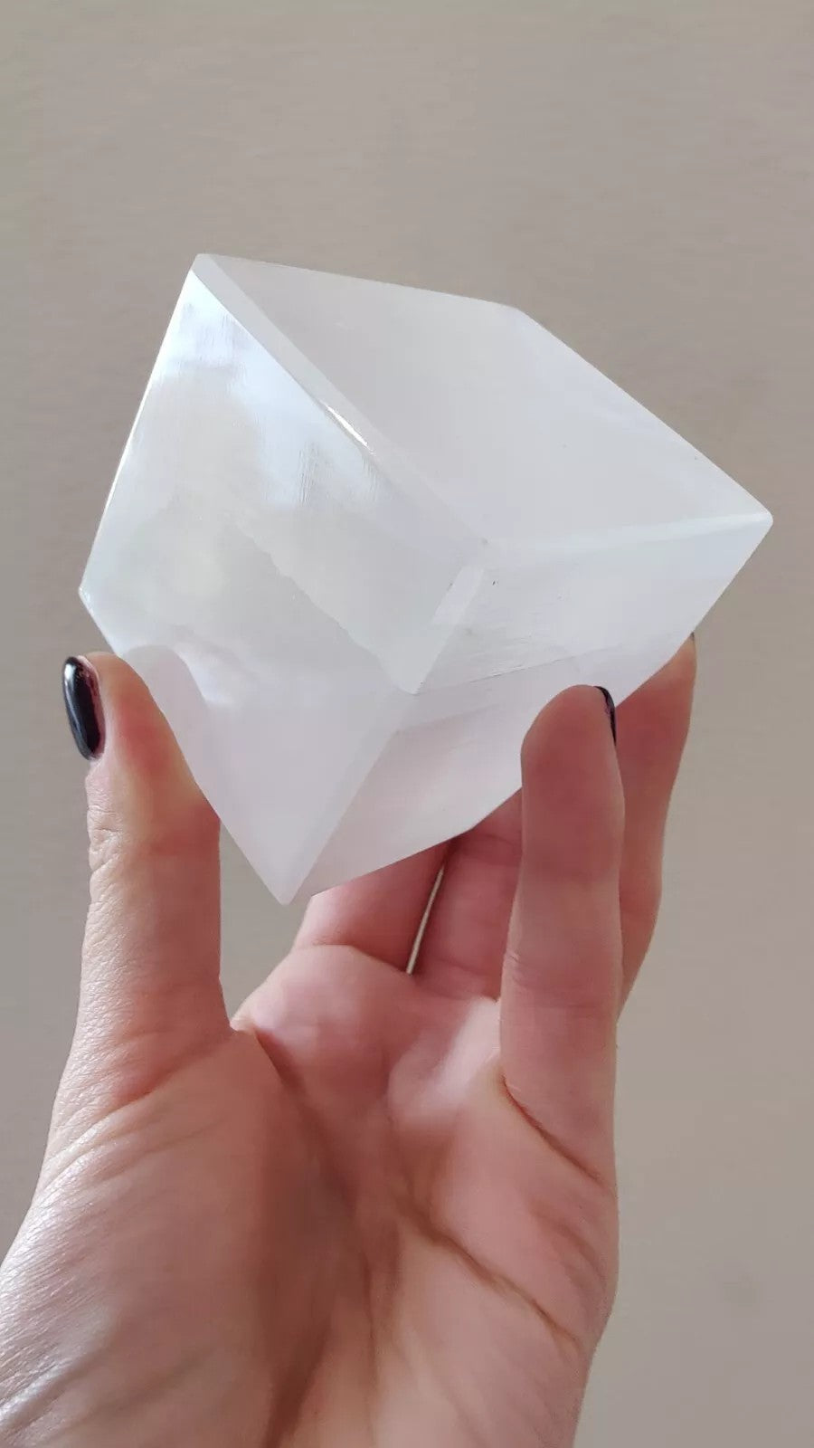 Selenite Standing Cube 5cm