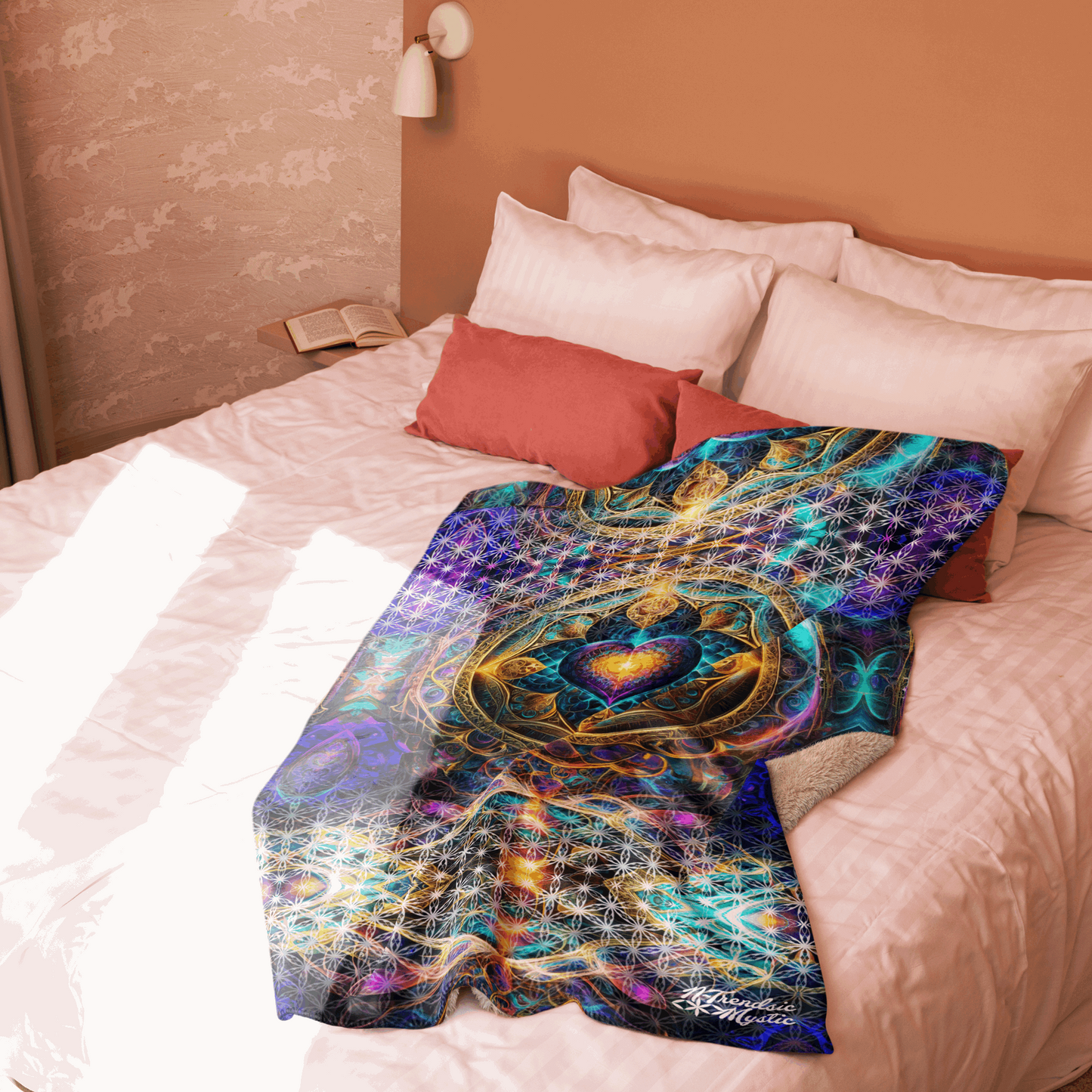 Mystic Euphony Sacred Heart Sherpa Blanket
