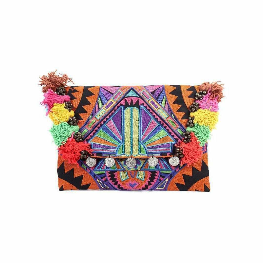 Embroidered Multi Tassel Clutch Bag iPad Case – Thailand