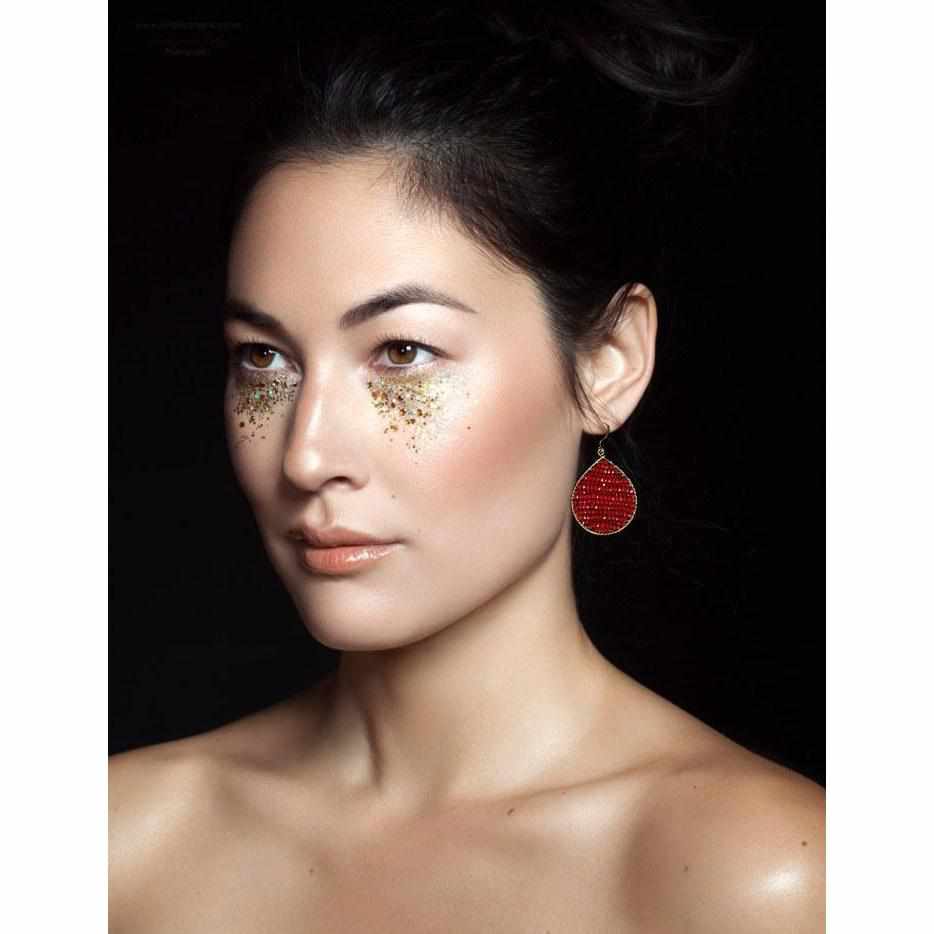 Teardrop Glass Bead Earrings - Thailand