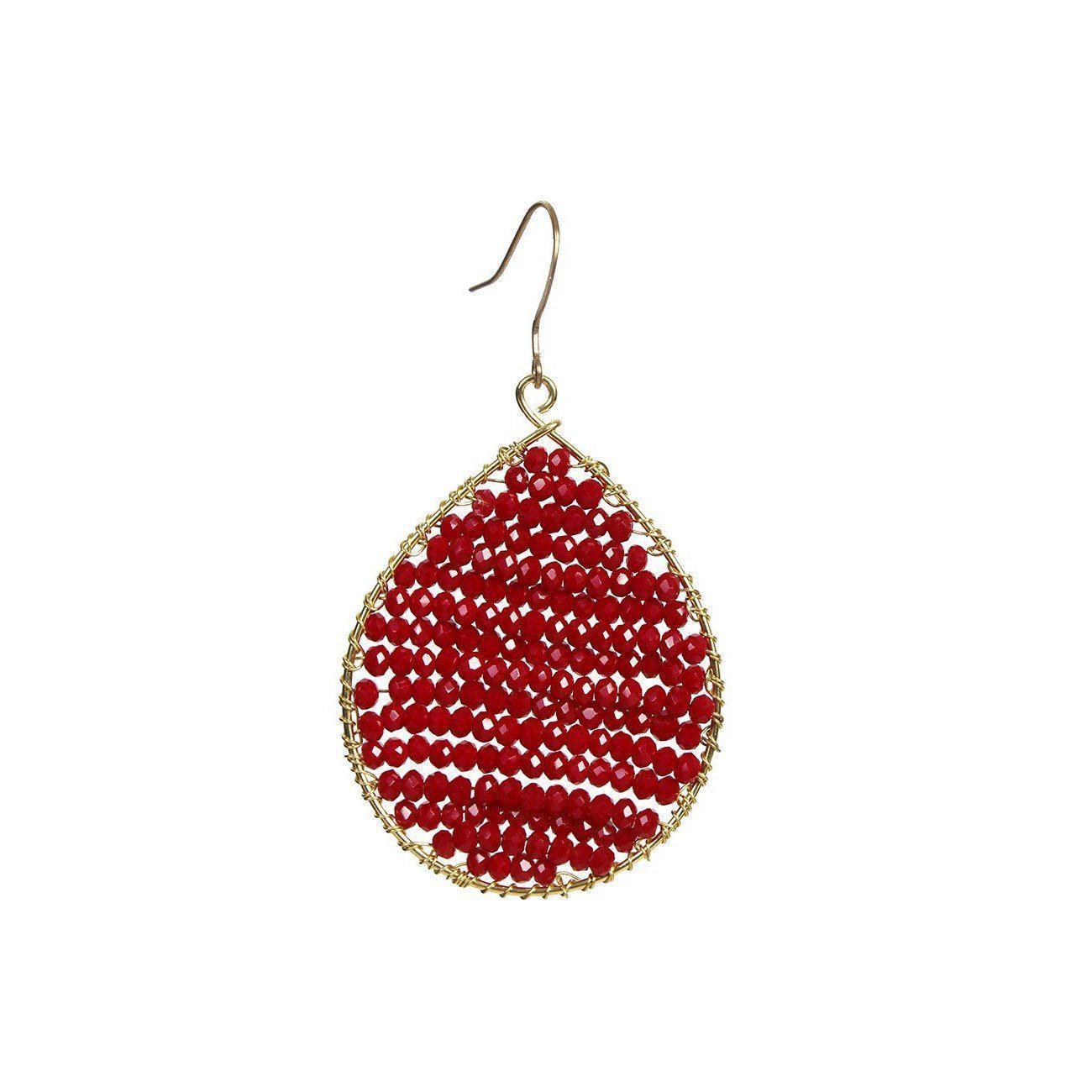 Teardrop Glass Bead Earrings - Thailand