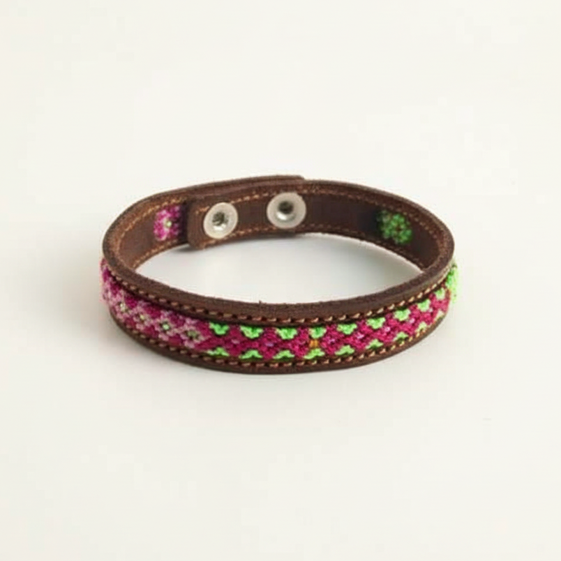 Vista Leather Adjustable Friendship Bracelet - Mexico