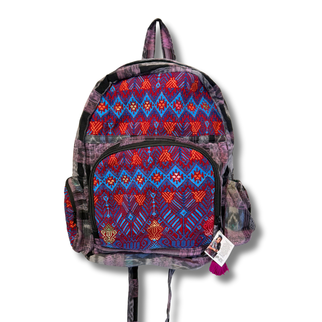 Volcano Huipil Upcycled Textile Backpack - Guatemala