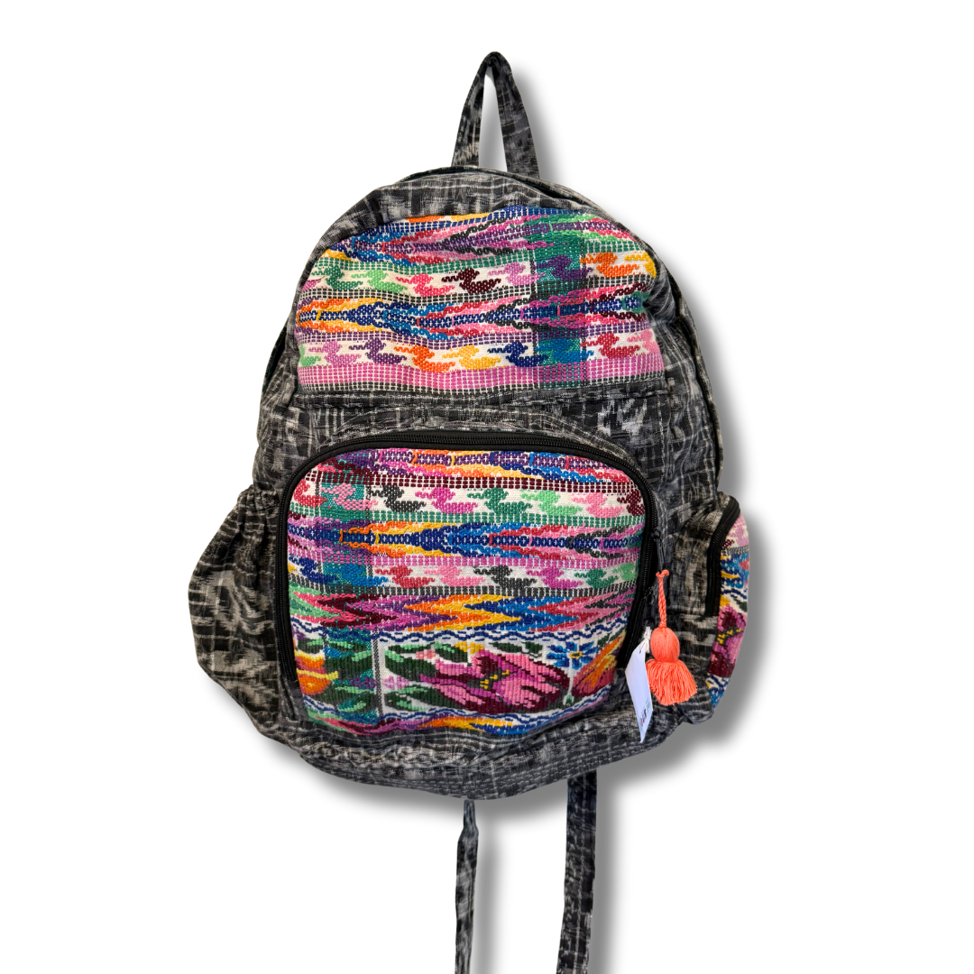 Volcano Huipil Upcycled Textile Backpack - Guatemala