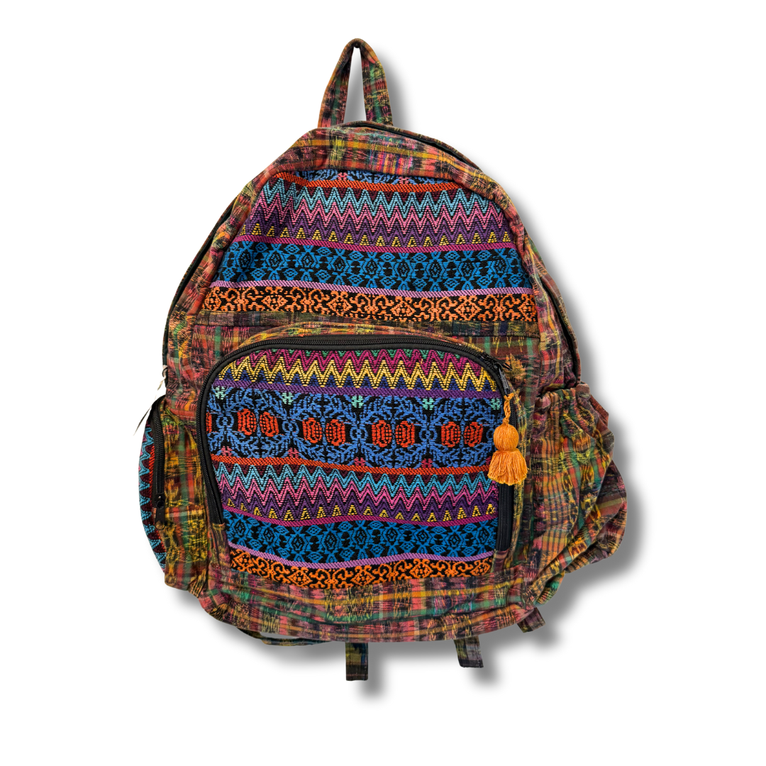 Volcano Huipil Upcycled Textile Backpack - Guatemala