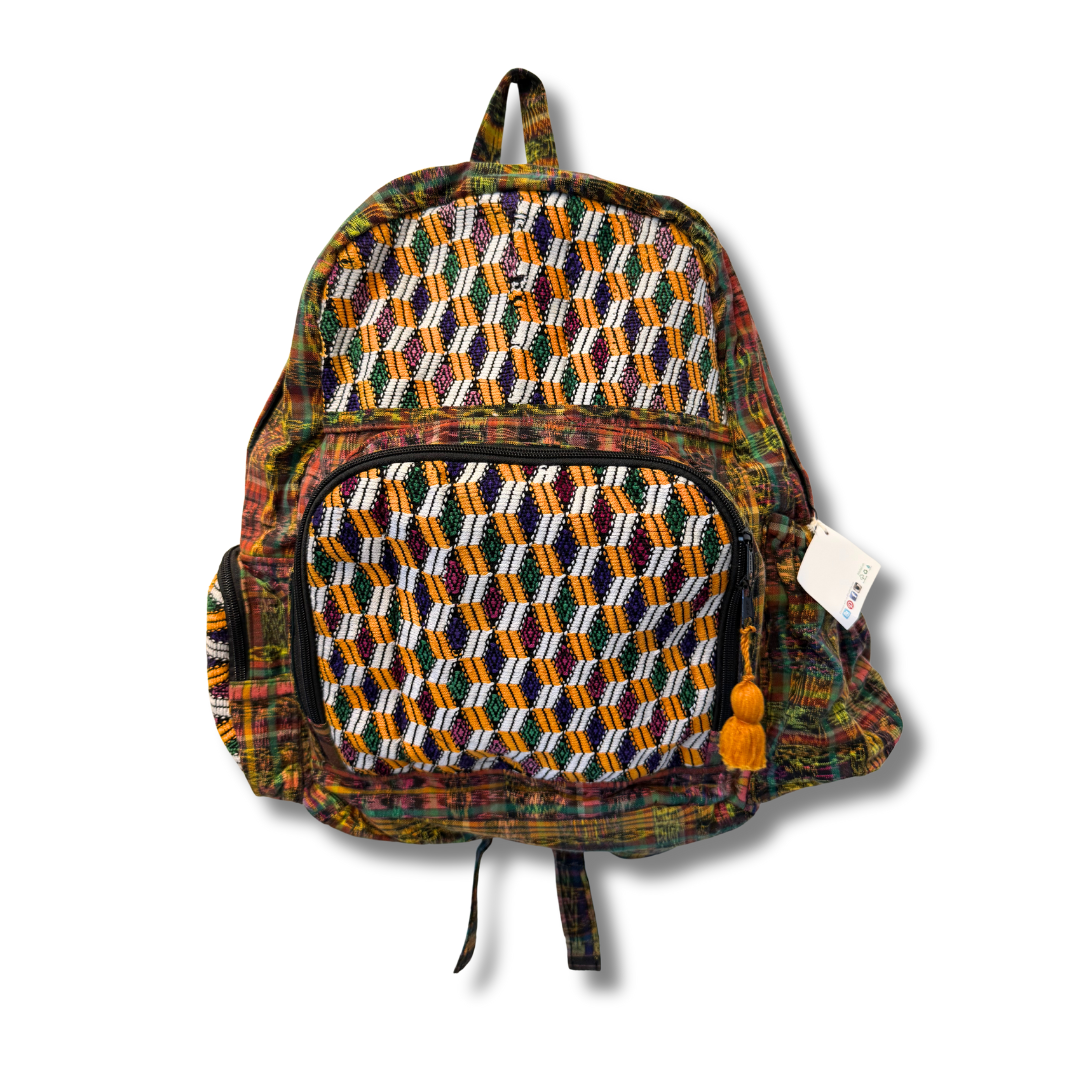 Volcano Huipil Upcycled Textile Backpack - Guatemala