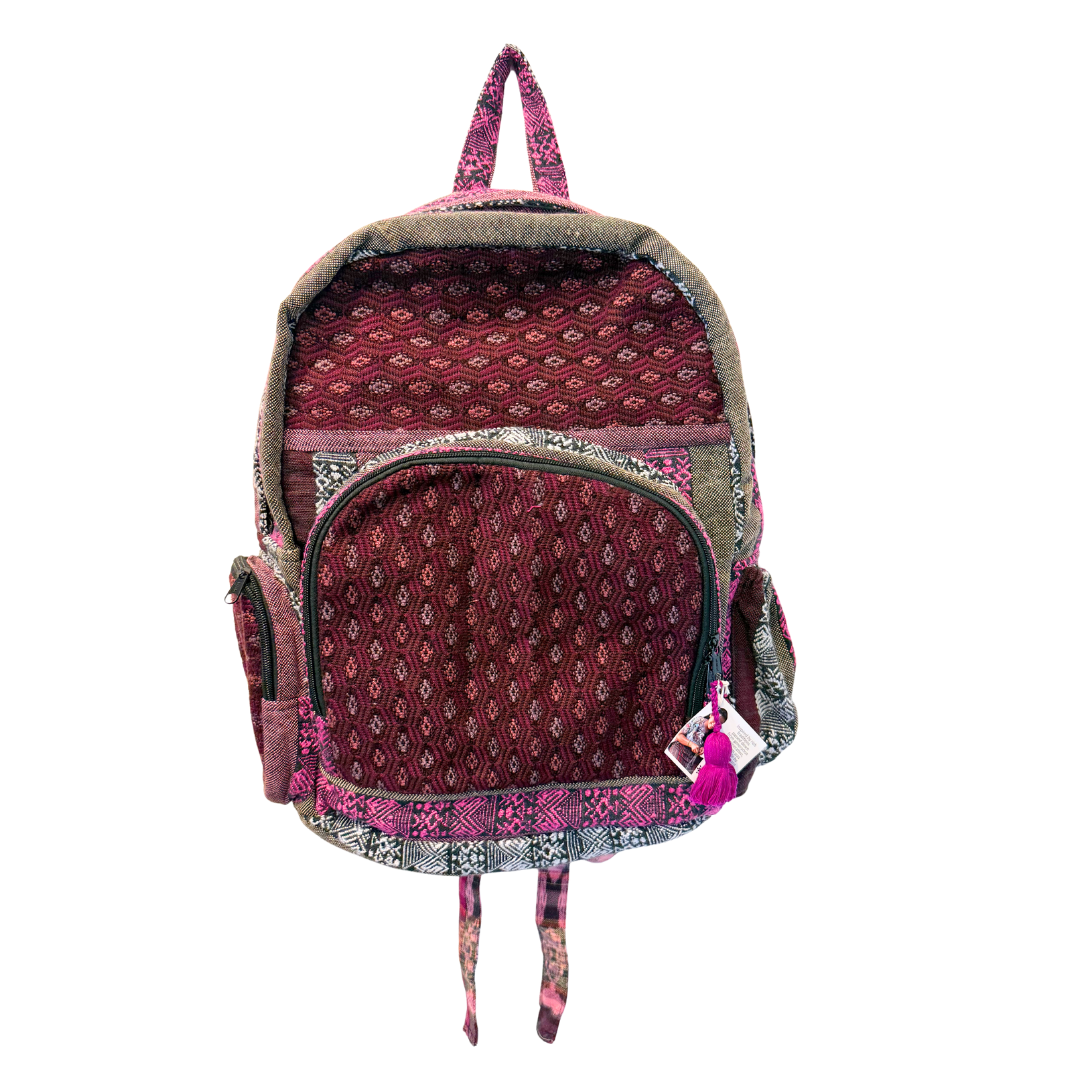 Volcano Huipil Upcycled Textile Backpack - Guatemala