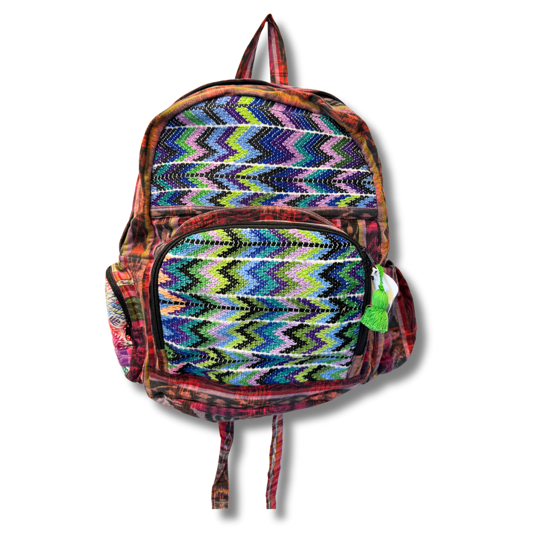Volcano Huipil Upcycled Textile Backpack - Guatemala